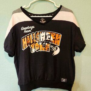 Disney Nightmare Before Christmas Halloween Town Shirt Women’s Oversized SmallS